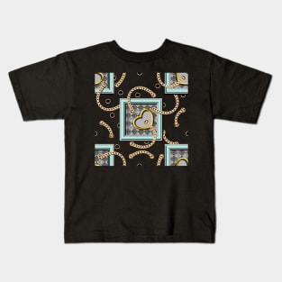 Gold hearts and chains Kids T-Shirt